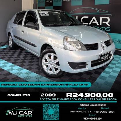 RENAULT CLIO 1.6 EXPRESSION SEDAN 16V FLEX 4P MANUAL RENAULT CLIO 1.6 EXPRESSION SEDAN 16V FLEX 4P MANUAL
